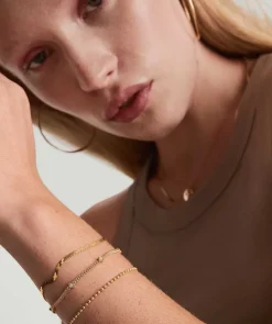 Bracelets<Mejuri Angled Gemstone Curb Chain Bracelet