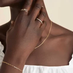Rings<Mejuri Baguette Diamond Half Eternity Band