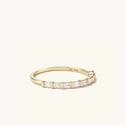 Rings<Mejuri Baguette Diamond Half Eternity Band