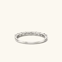 Rings<Mejuri Baguette Diamond Half Eternity Band