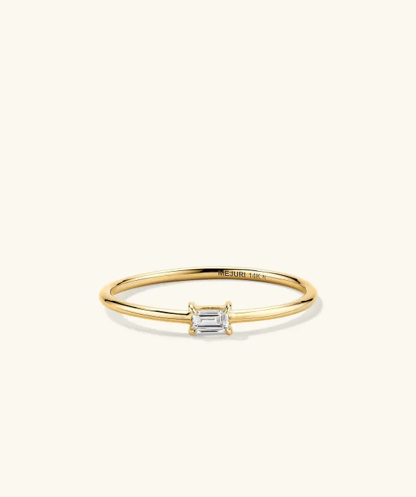 Rings<Mejuri Baguette Diamond Stacker Ring