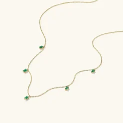 Necklaces<Mejuri Baguette Gemstone Station Necklace