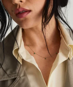 Necklaces<Mejuri Baguette Gemstone Station Necklace