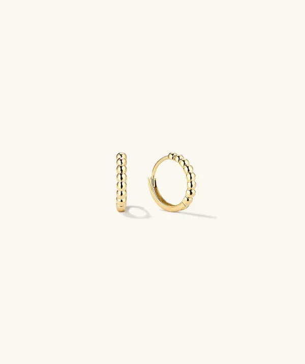 Earrings<Mejuri Beaded Huggie Hoops