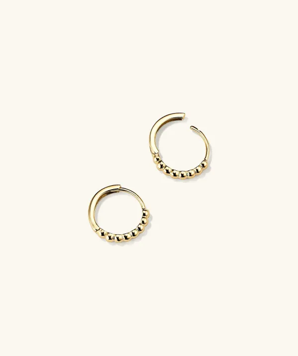 Earrings<Mejuri Beaded Huggie Hoops