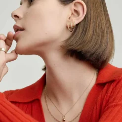 Earrings<Mejuri Beaded Medium Hoops