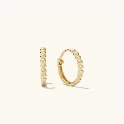 Earrings<Mejuri Beaded Small Hoops