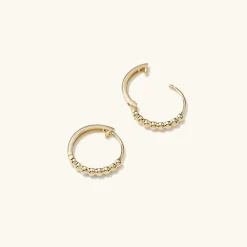 Earrings<Mejuri Beaded Small Hoops