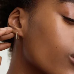 Earrings<Mejuri Beaded Small Hoops