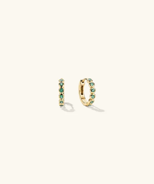 Earrings<Mejuri Bezel Emerald Huggies