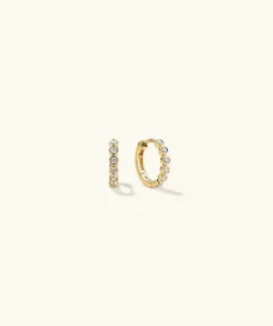 Earrings<Mejuri Bezel Lab Grown Diamond Huggies