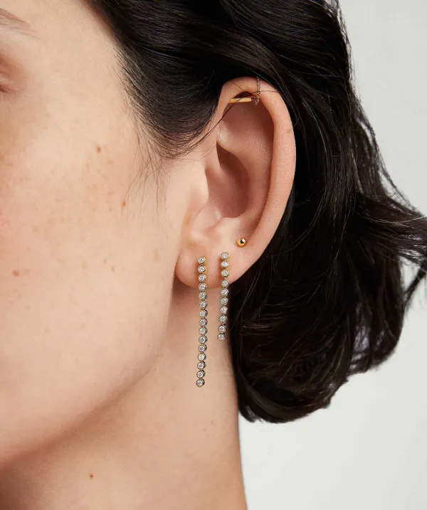 Earrings<Mejuri Bezel Lab Grown Diamond Long Tennis Earrings