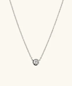 Necklaces<Mejuri Bezel Lab Grown Diamond Necklace 0.5 Ct