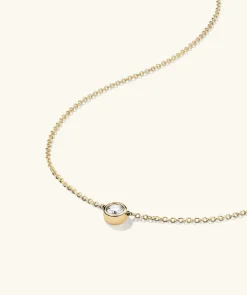 Necklaces<Mejuri Bezel Lab Grown Diamond Necklace 0.5 Ct