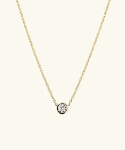 Necklaces<Mejuri Bezel Lab Grown Diamond Necklace 0.5 Ct