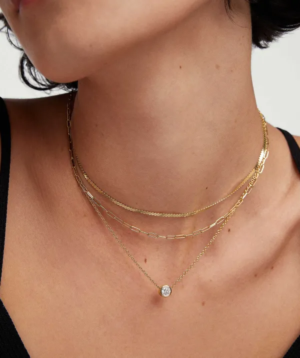 Necklaces<Mejuri Bezel Lab Grown Diamond Necklace 0.5 Ct