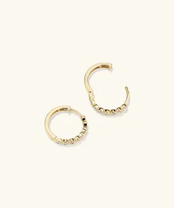 Earrings<Mejuri Bezel Lab Grown Diamond Small Hoops