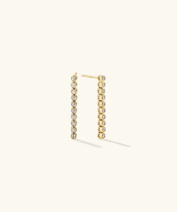 Earrings<Mejuri Bezel Lab Grown Diamond Tennis Earrings