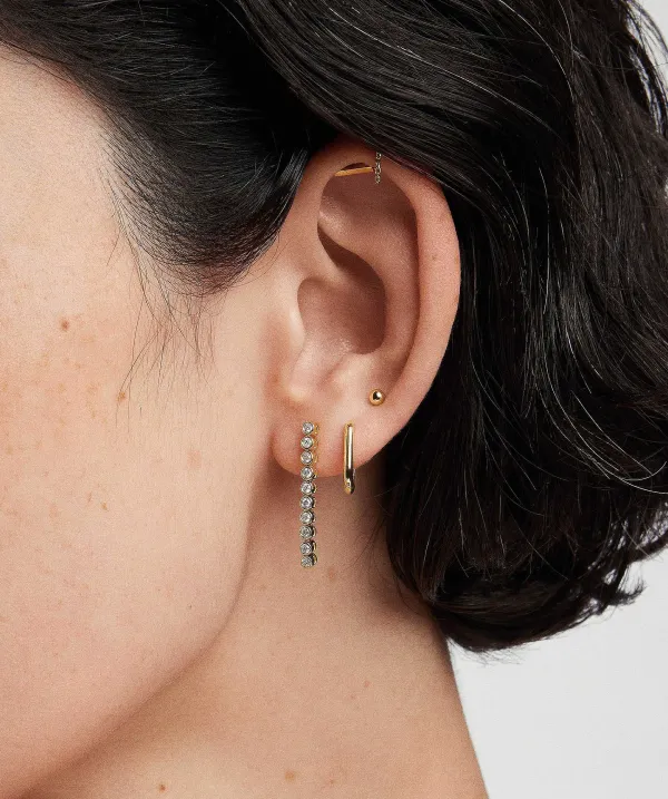 Earrings<Mejuri Bezel Lab Grown Diamond Tennis Earrings