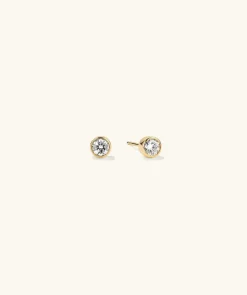 Earrings<Mejuri Bezel Round Lab Grown Diamond Studs 0.5 Ct