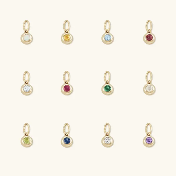 Necklaces<Mejuri Birthstone Sphere Charm