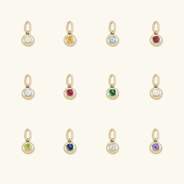 Necklaces<Mejuri Birthstone Sphere Charm