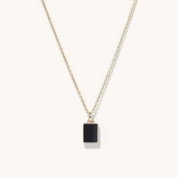 Necklaces<Mejuri Black Onyx Pendant Necklace