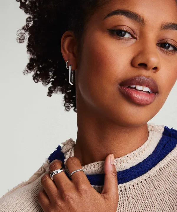Earrings<Mejuri Block Large Hoops