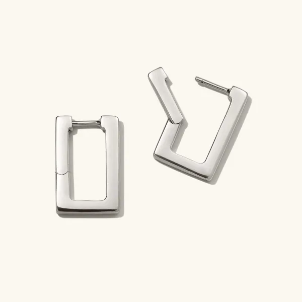 Earrings<Mejuri Block Medium Hoops