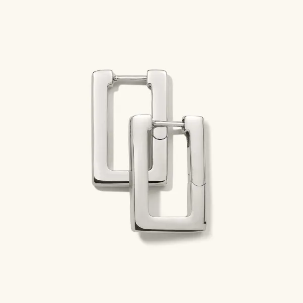 Earrings<Mejuri Block Medium Hoops