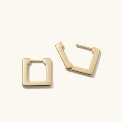 Earrings<Mejuri Block Small Hoops