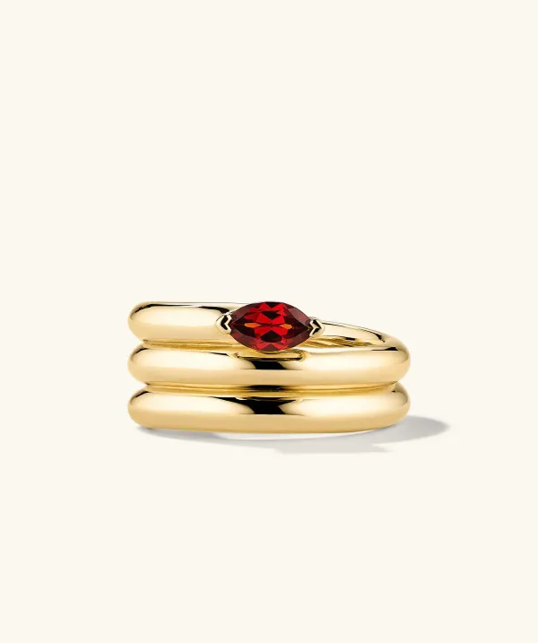 Rings<Mejuri Boa Gemstone Coil Ring