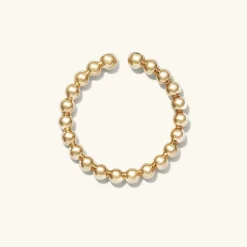 Rings<Mejuri Bold Beaded Diamond Open Ring
