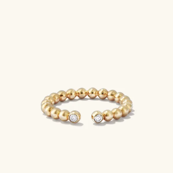 Rings<Mejuri Bold Beaded Diamond Open Ring