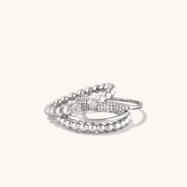 Rings<Mejuri Bold Beaded Diamond Open Ring