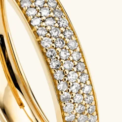 Earrings<Mejuri Bold Pav Diamond Medium Hoops
