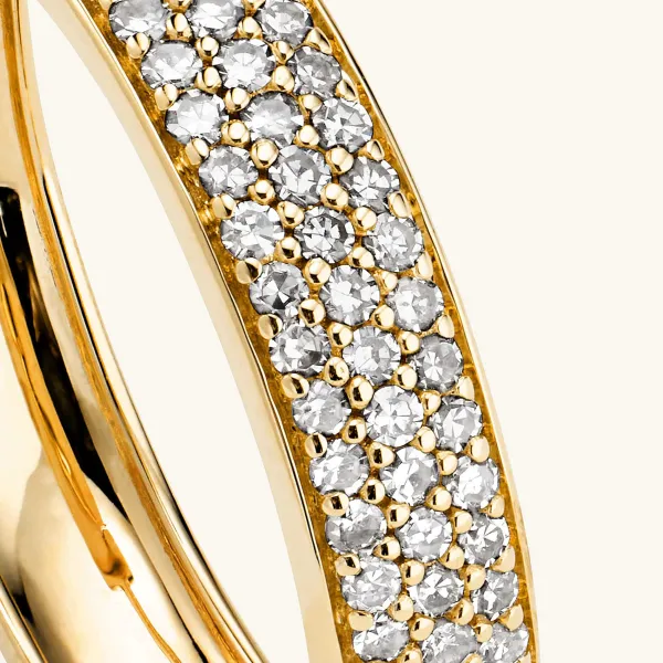 Earrings<Mejuri Bold Pav Diamond Medium Hoops