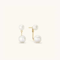 Earrings<Mejuri Bold Pearl Ear Jacket Studs