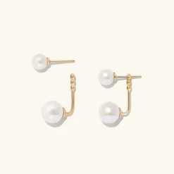 Earrings<Mejuri Bold Pearl Ear Jacket Studs