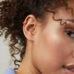 Earrings<Mejuri Cartilage Beaded Mini Hoop