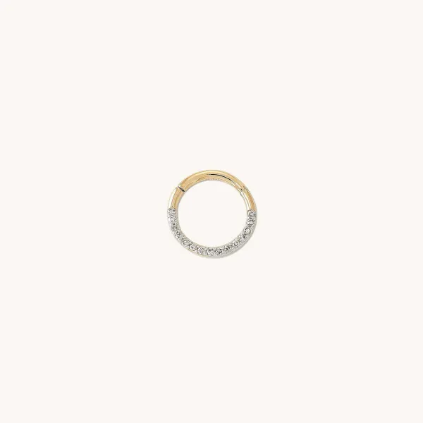Earrings<Mejuri Cartilage Pav Diamond Mini Hoop