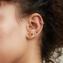 Earrings<Mejuri Cartilage Pav Diamond Mini Hoop
