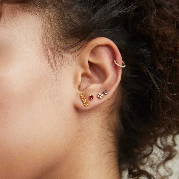 Earrings<Mejuri Cartilage Pav Diamond Mini Hoop