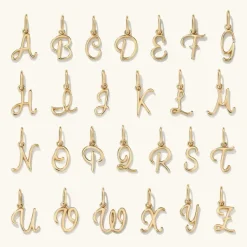Necklaces<Mejuri Cursive Letter Charm