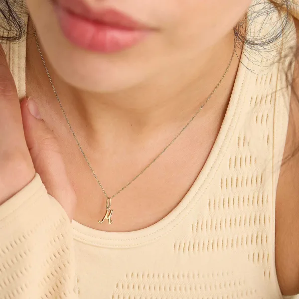 Necklaces<Mejuri Cursive Letter Charm
