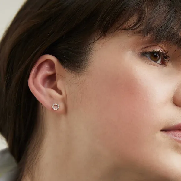 Earrings<Mejuri Diamond Halo Studs