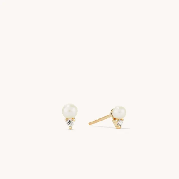 Earrings<Mejuri Diamond Pearl Studs