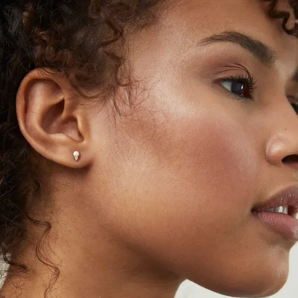 Earrings<Mejuri Diamond Pearl Studs