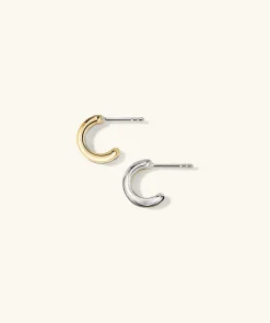 Earrings<Mejuri Duet Mixed Huggie Hoops