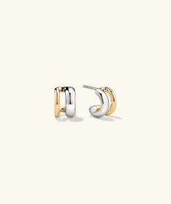 Earrings<Mejuri Duet Mixed Huggie Hoops